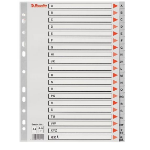 Esselte 100111 tab index Alphabetic tab index Polypropylene (PP) Grey