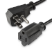StarTech.com PACF10118IN power cable Black 19.7" (0.5 m) NEMA 5-15P NEMA 5-15R