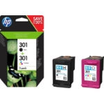 HP N9J72AE (301) Printhead cartridge multi pack, 190pg + 165pg, Pack qty 2