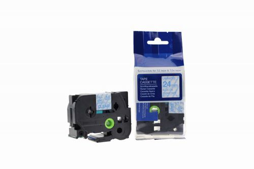 CTS Compatible Brother P-Touch TXe-153 Blue on Clear also for TZ-153 Label Cassette