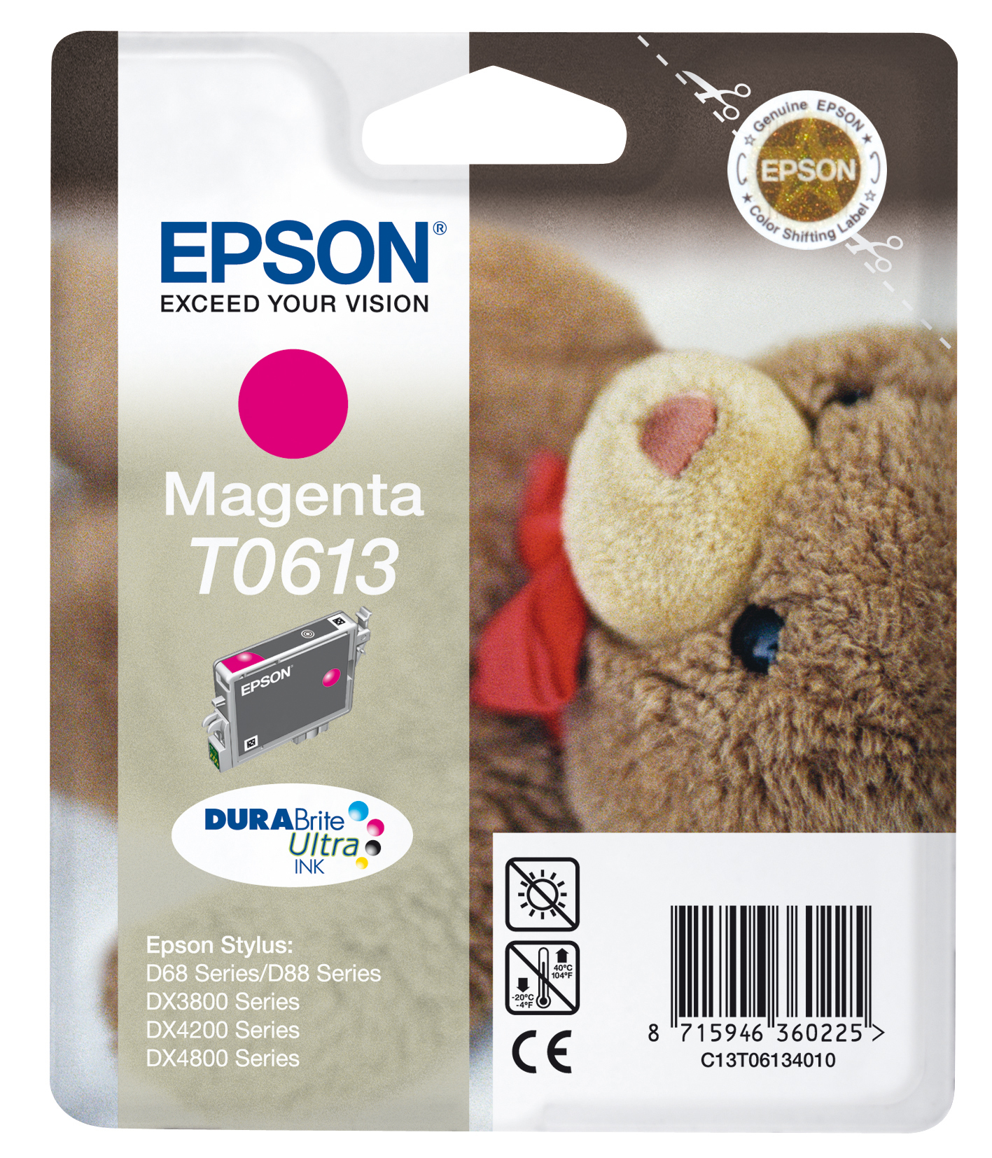 Epson C13T06134010/T0613 Ink cartridge magenta. 250 pages/5% 8ml for E