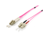 Equip LC/SC Fiber Optic Patch Cable, OM4, 10m