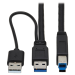 Tripp Lite U328-025-1 USB cable USB 3.2 Gen 1 (3.1 Gen 1) 300" (7.62 m) USB A USB B Black