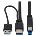 Tripp Lite U328-025-1 USB 3.0 SuperSpeed Active Repeater Cable (A to B M/M), 25 ft. (7.6 m)