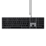 Satechi Slim W3 Keyboard USB-C with numpad (gray)