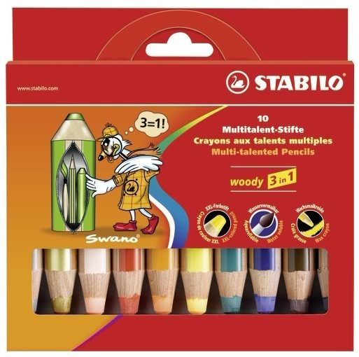 Photos - Pencil STABILO woody 3 in 1 Multi 10 pc(s) 880/10-2 