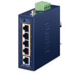 PLANET IP40 Compact size Industrial Unmanaged Fast Ethernet (10/100) Blauw