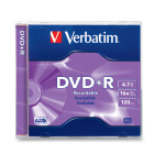 Verbatim DVD+R 4.7GB 16X Branded 1pk Jewel Case 1 pc(s)
