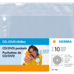 HERMA 7686 CD-doosje Opbergmap/sleeve 2 schijven Transparant