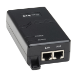 Tripp Lite NPOE-30W-1G-INT Gigabit PoE+ Midspan Active Injector - IEEE 802.3at/802.3af, 30W, 1 Port, International Power Cords