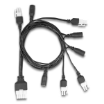 DeLOCK 90173 electriciteitssnoer Zwart 1 m 4 x DC
