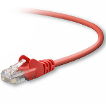 Belkin RJ45 Cat5e Patch Cable, Snagless Molded, 7.6m networking cable Red