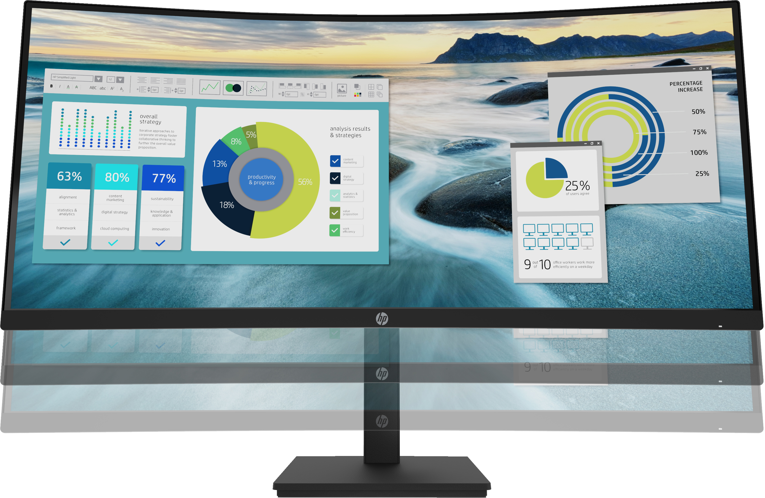 Image of HP P34hc G4 computer monitor 86.4 cm (34") 3440 x 1440 pixels Quad...