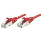 Intellinet Network Patch Cable, Cat5e, 7.5m, Red, CCA, SF/UTP, PVC, RJ45, Gold Plated Contacts, Snagless, Booted, Lifetime Warranty, Polybag