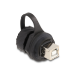 DeLOCK Cable Connector USB 2.0 Type-B female to female for installation with bayonet protective cap IP68 dust- and waterproof black