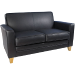 TSW Teknik N3562 Newport Black 2 Seater Sofa