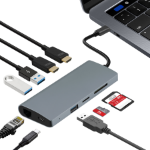 Adesso 9-IN-1 USB-C MULTI-PORT DOCKING STATION interface cards/adapter