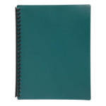 MARBIG REFILLABLE DISPLAY BOOK A4 20 POCKET DARK GREEN