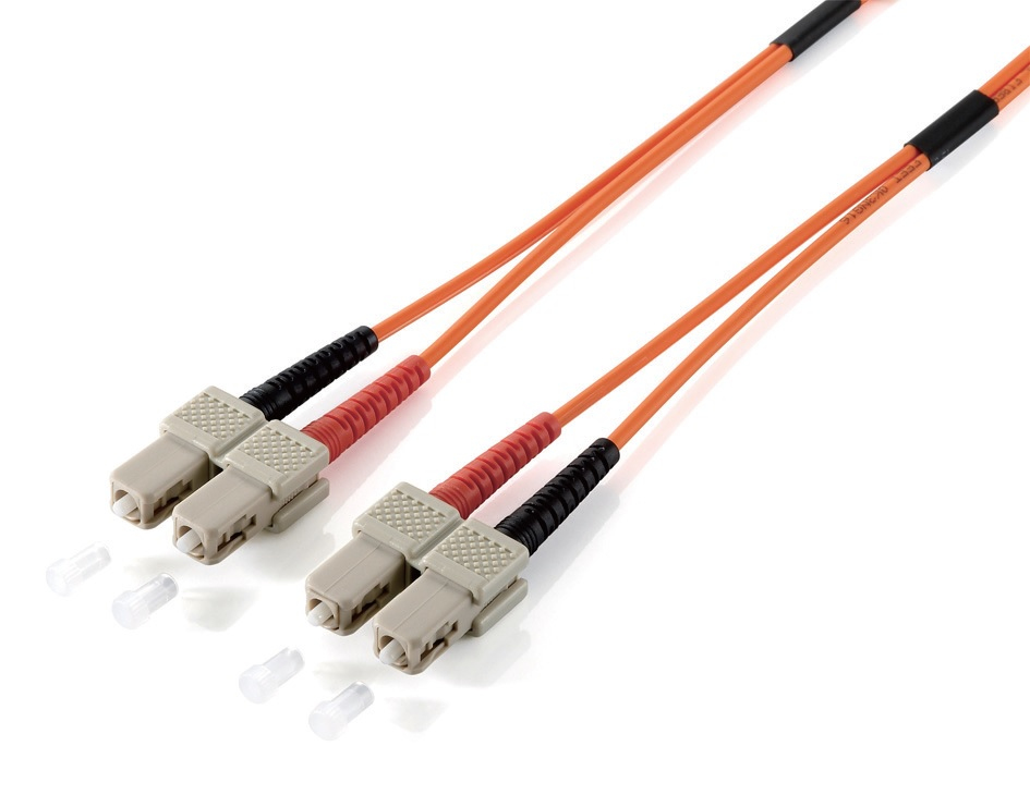 Image of Equip SC/SC Fiber Optic Patch Cable, OS2, 1m