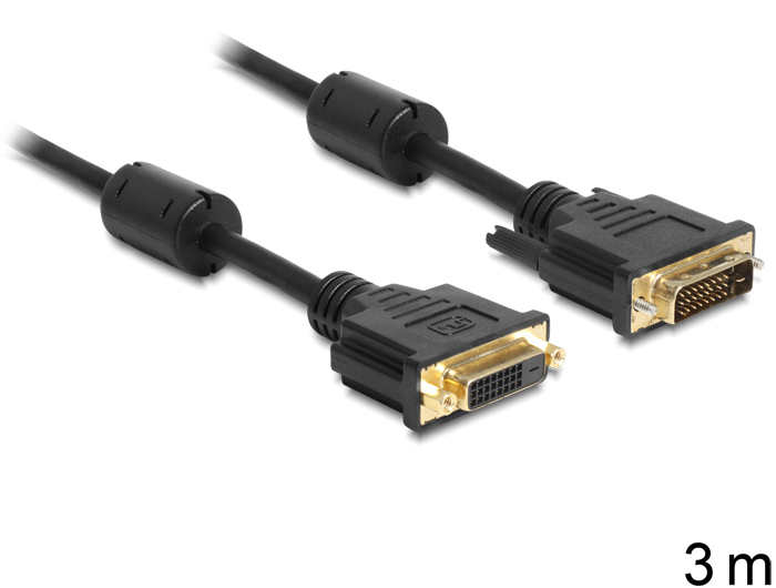 Image of DeLOCK DVI-D/DVI-D 3m DVI cable Black