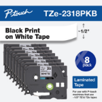 Brother TZE2318PKB label-making tape Black on white TZ/TZe