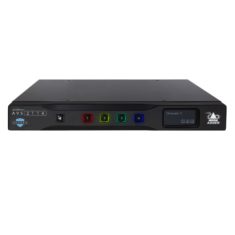 Image of ADDER View Secure 4 port DVI single head switch