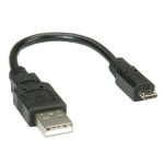 ROLINE USB 2.0 Cable, USB Type A M - Micro USB B M 0.15 m