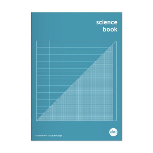 Image of Rhino A4 Science Book 64 Page, F8M and 1:5:10 Graph Ruling (Pack...