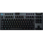 Logitech G G915 TKL Tenkeyless LIGHTSPEED Wireless RGB Mechanical Gaming - GL Clicky keyboard RF Wireless + Bluetooth Russian Carbon