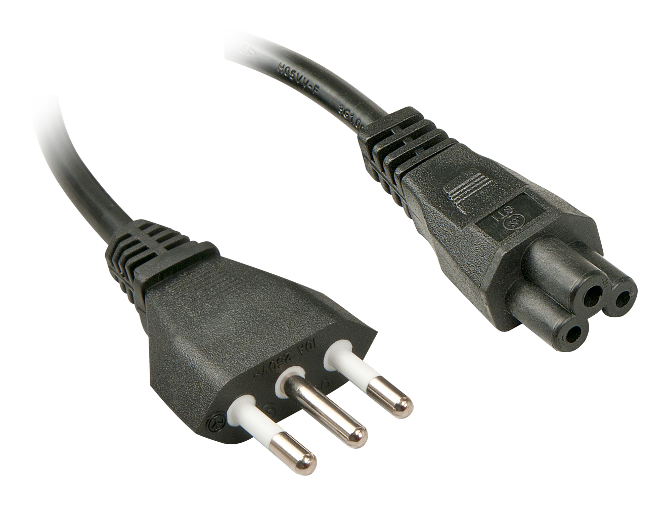 Photos - Cable (video, audio, USB) Lindy 2m, CEI23-16-VII - IEC 320 C5 Black C5 coupler 30408 