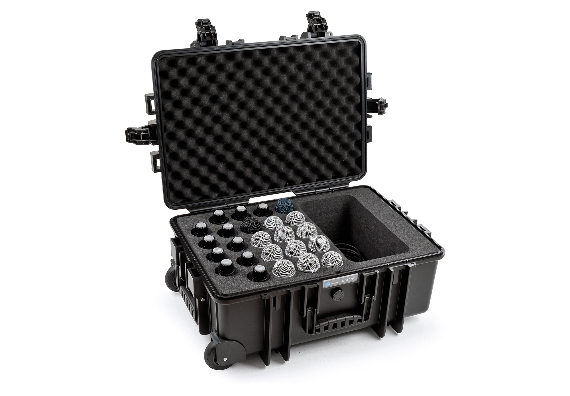 B&W 6700 24 microphones Audio interface Trolley case Polypropylene