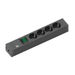 Bachmann 420.0012 power extension 2 m 4 AC outlet(s) Indoor Black