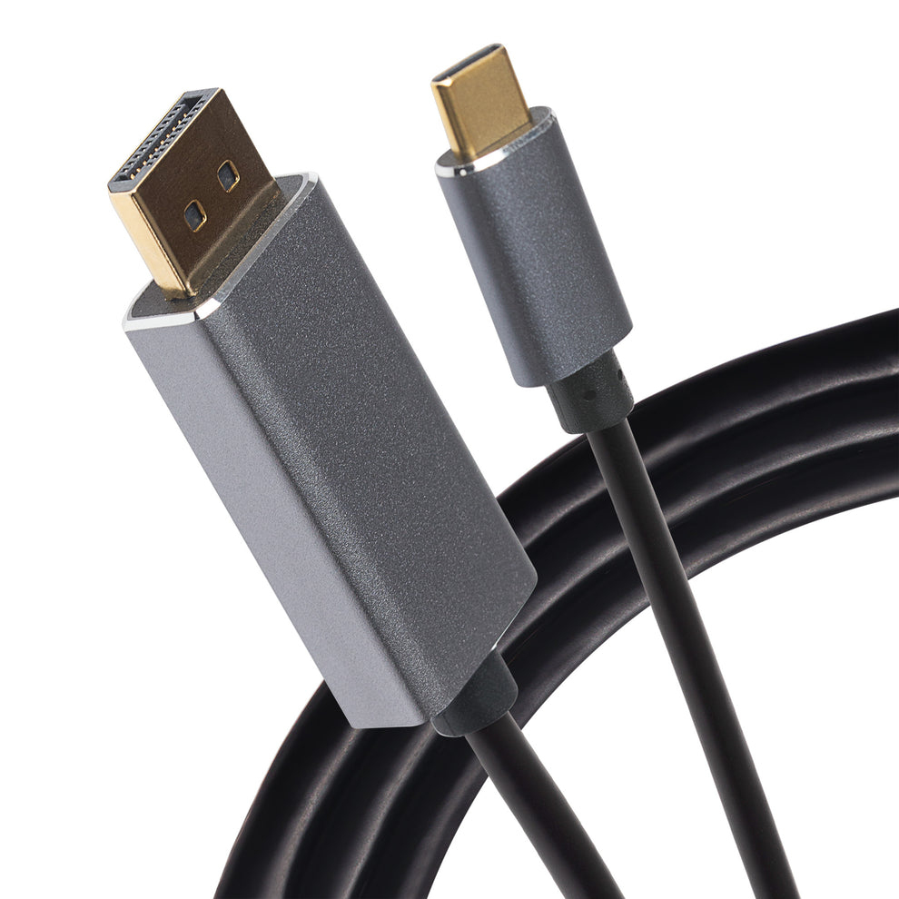 Maplin 8K USB-C to DisplayPort V1.4 Cable with Gold Connectors - Black