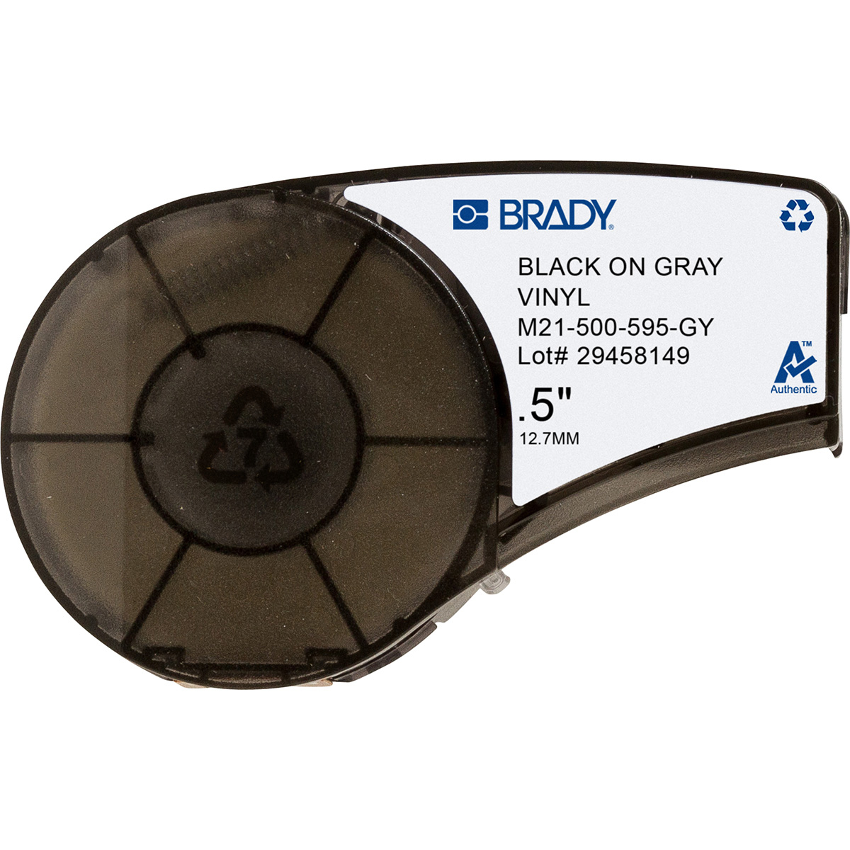 Brady M21-500-595-GY printer label Black. Grey Self-adhesive printer l