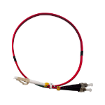 Cablenet 3LCST05RD 0.5m LC-ST OM3 Aqua 3mm Duplex