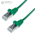 connektgear 3m RJ45 CAT6A SSTP Stranded Flush Moulded LS0H Network Cable - 26AWG - Green
