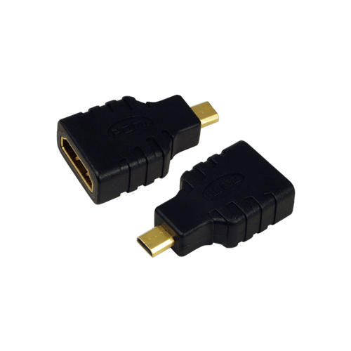Image of LogiLink AH0010 cable gender changer HDMI D HDMI A Black