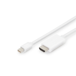 Digitus AK-340304-020-W video kabel adapter 2 m Mini DisplayPort HDMI Type A (Standaard) Wit