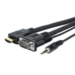 Vivolink PROVGAHDMIFLY7 video cable adapter 5 m VGA (D-Sub) + 3.5mm HDMI Type A (Standard) Black