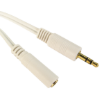 Cables Direct 3.5 mm - 3.5 mm M/F 1m audio cable 3.5mm White