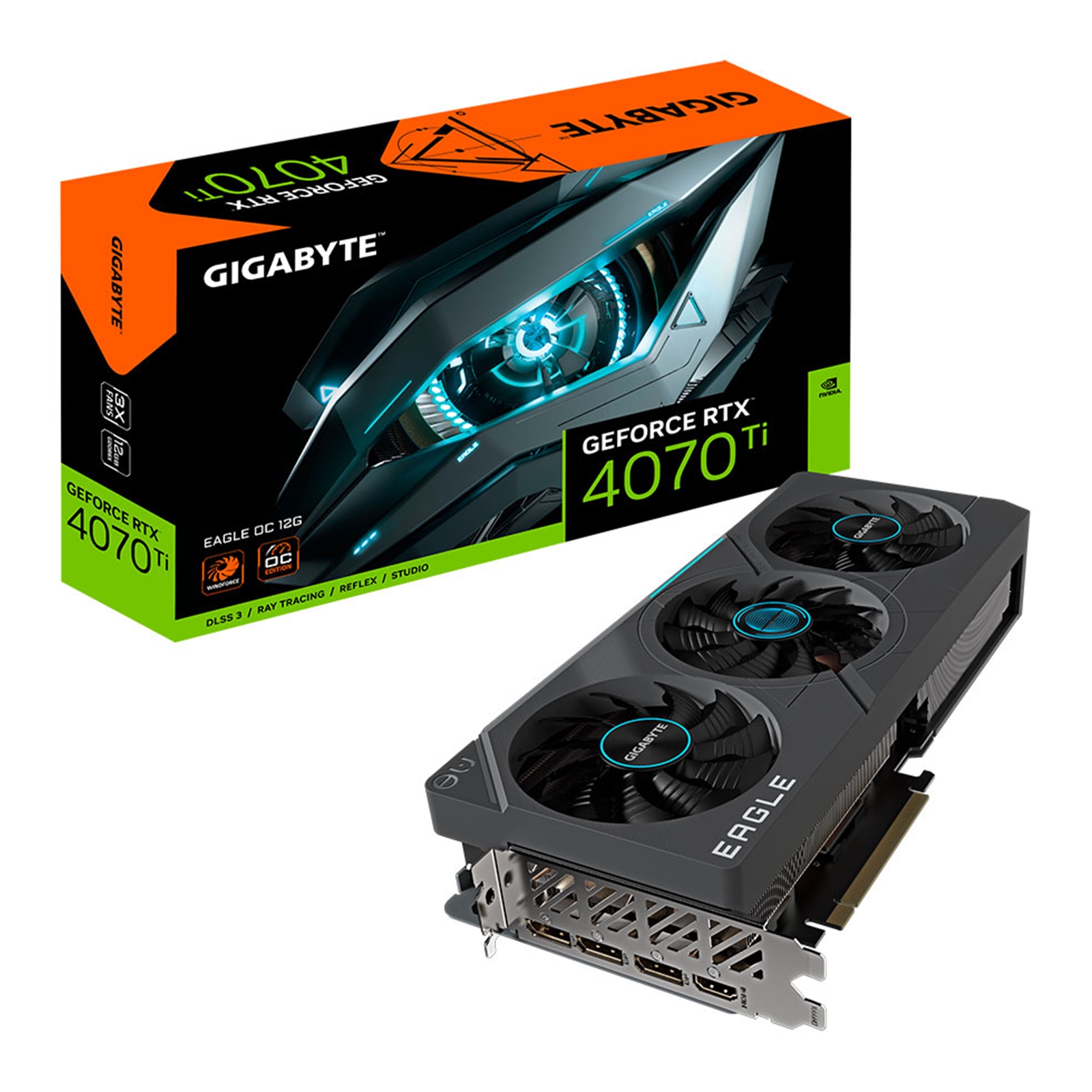 Image of Gigabyte Nvidia GeForce RTX 4070Ti EAGLE OC V2 12GB Graphics Card