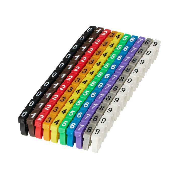 Image of Microconnect MC-CABLEMARKER cable marker Black. Blue. Brown. Green. Gr