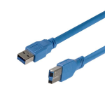 StarTech.com USB3SAB1 USB cable USB 3.2 Gen 1 (3.1 Gen 1) 11.8" (0.3 m) USB A USB B 5 Gbit/s Blue