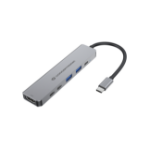 Conceptronic DONN33G 6-in-1 USB 3.2 Gen 1 Docking Station, HDMI, USB-A 5Gbps x 2, USB-C 5Gbps x 2, 100W USB PD