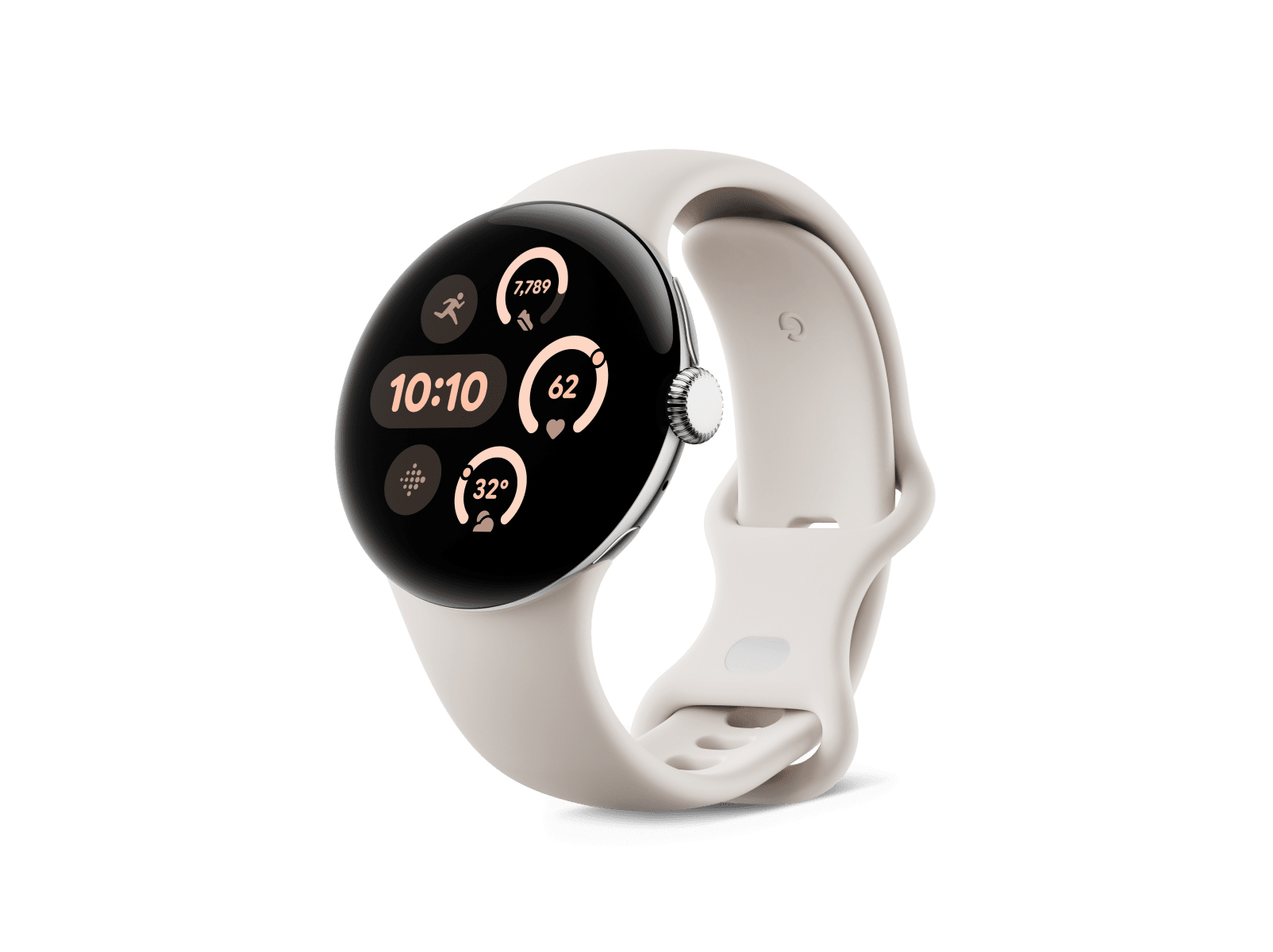 Google Pixel Watch 3 AMOLED 41 mm Digital Touchscreen Silver Wi-Fi GPS (satellite)