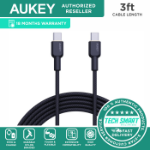 AUKEY CB-NCC1 USB-C Type-C Power Delivery PD 60W 3A 1m Nylon Black