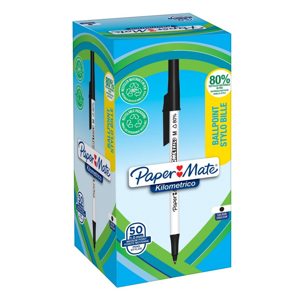 Image of Papermate E KILOMET BALLPOINT BLK PK50