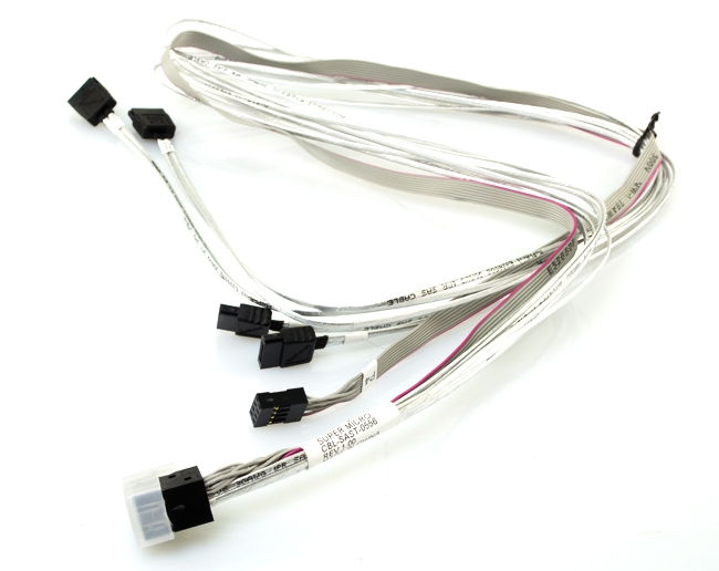 Image of Supermicro CBL-SAST-0556 Serial Attached SCSI (SAS) cable Black, White