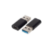 Microconnect USB3.0ACF tussenstuk voor kabels USB A USB C Zwart