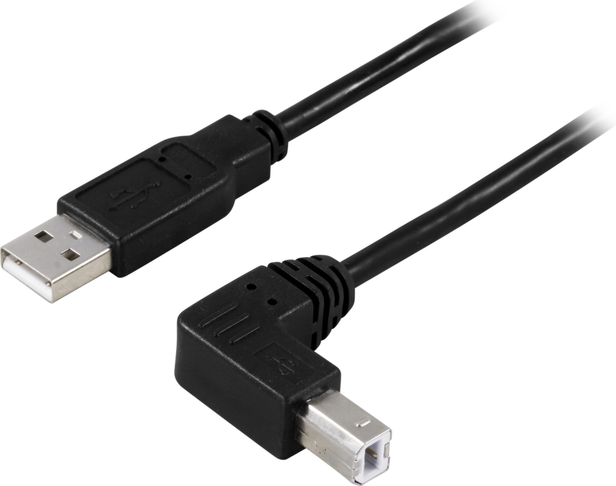 EU Product - USB 2.0 Cable Type A - Angled Type B, 1m - Black thumbnail